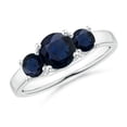 thumbnail image 1 of Angara Natural 1 Ct. Blue Sapphire with Blue Sapphire Classic Ring in 14K White Gold for Women (Ring Size: 12), 1 of 9