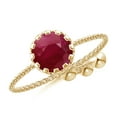 thumbnail image 1 of ANGARA Natural Multi Prong-Set 1 ct Ruby Solitaire Bolo Ring in 14K Yellow Gold for Women (Size-6mm) | July Birthstone, Birthday, Anniversary, Jewelry Gift for Women | Natural Ruby Ring, 1 of 9