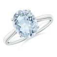 thumbnail image 1 of Angara Natural 2.2 Ct. Aquamarine Solitaire Ring in 14K White Gold for Women (Ring Size: 3.5), 1 of 9