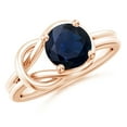 thumbnail image 1 of Angara Natural 2.2 Ct. Blue Sapphire Solitaire Ring in 14K Rose Gold for Women (Ring Size: 3.5), 1 of 12