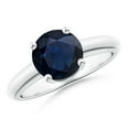 thumbnail image 1 of Angara Natural 2.2 Ct. Blue Sapphire Solitaire Ring in Sterling Silver for Women (Ring Size: 11.5), 1 of 10
