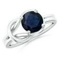 thumbnail image 1 of Angara Natural 2.2 Ct. Blue Sapphire Solitaire Ring in Sterling Silver for Women (Ring Size: 7), 1 of 12