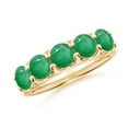 thumbnail image 1 of ANGARA Natural Shared Prong Set Half Eternity 2.25 ct Emerald Wedding Band in 14K Yellow Gold for Women (Size-5mm) | May Birthstone, Anniversary, Jewelry Gift for Women | Natural Emerald Ring, 1 of 10