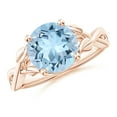 thumbnail image 1 of Angara Natural 2.3 Ct. Aquamarine Solitaire Ring in 14K Rose Gold for Women (Ring Size: 7), 1 of 10