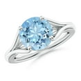 thumbnail image 1 of Angara Natural 2.3 Ct. Aquamarine Solitaire Ring in 14K White Gold for Women (Ring Size: 11.5), 1 of 10