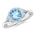 thumbnail image 1 of Angara Natural 2.3 Ct. Aquamarine Solitaire Ring in 14K White Gold for Women (Ring Size: 4), 1 of 10