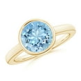 thumbnail image 1 of Angara Natural 2.3 Ct. Aquamarine Solitaire Ring in 14K Yellow Gold for Women (Ring Size: 12), 1 of 8