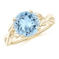 thumbnail image 1 of Angara Natural 2.3 Ct. Aquamarine Solitaire Ring in 14K Yellow Gold for Women (Ring Size: 6), 1 of 10