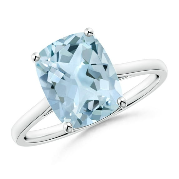 Angara Natural 2.45 Ct. Aquamarine Fashion Ring in Sterling Silver for Women (Ring Size: 3.5)