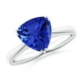 thumbnail image 1 of ANGARA Natural Trillion 2.45 ct Tanzanite Solitaire Engagement Ring in 14K White Gold for Women (Size-9mm) | December Birthstone, Anniversary, Jewelry Gift for Women | Natural Tanzanite Ring, 1 of 8