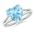 thumbnail image 1 of Angara Natural 2.52 Ct. Aquamarine Solitaire Ring in 14K White Gold for Women (Ring Size: 5.5), 1 of 8