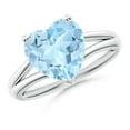 thumbnail image 1 of Angara Natural 2.52 Ct. Aquamarine Solitaire Ring in 14K White Gold for Women (Ring Size: 5), 1 of 8