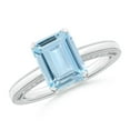 thumbnail image 1 of Angara Natural 2 Ct. Aquamarine Solitaire Ring in Sterling Silver for Women (Ring Size: 12), 1 of 12