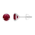 thumbnail image 1 of ANGARA Natural Martini-Set Round 2 ct Ruby Stud Earrings in 14K White Gold for Women (Size-6mm) | July Birthstone, Birthday, Anniversary, Jewelry Gift for Women | Natural Ruby Earrings, 1 of 7