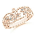 thumbnail image 1 of Angara Natural Diamond Vintage Style Ring in 14K Rose Gold for Women – April Birthstone Jewelry | Vintage inspired Diamond Ring (Ring Size - 9), 1 of 9