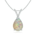 thumbnail image 1 of Angara Natural Opal Necklace - V-Bale Pear-Shaped 1.15 ct Opal Solitaire Pendant Necklace in 925 Sterling Silver for Women (Size-10x7mm) - October Birthstone Jewelry | 925 Sterling Silver Necklace, 1 of 11