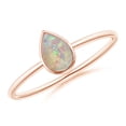 thumbnail image 1 of Angara Natural Opal Ring - Pear-Shaped Opal Solitaire Ring for Women | October Birthstone Jewelry | 14K Rose Gold Opal Ring (Ring Size = 13), 1 of 9