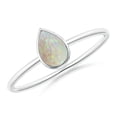thumbnail image 1 of Angara Natural Opal Ring - Pear-Shaped Opal Solitaire Ring for Women | October Birthstone Jewelry | 14K White Gold Opal Ring (Ring Size = 9.5), 1 of 9