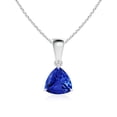 thumbnail image 1 of Angara Necklace - Natural Tanzanite Solitaire Pendant Necklace in 14K White Gold for Women (Size-6mm) | December Birthstone Jewelry, Birthday, Anniversary, Christmas, Jewelry Gift for Women, 1 of 9