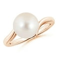 thumbnail image 1 of ANGARA Solitaire Freshwater Cultured Pearl Bypass Ring in 14K Rose Gold for Women | June Birthstone Jewelry for Her, 1 of 10