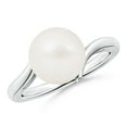 thumbnail image 1 of Angara Solitaire Freshwater Cultured Pearl Bypass Ring in 925 Sterling Silver for Women | June Birthstone Jewelry for Her, 1 of 10