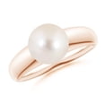 thumbnail image 1 of ANGARA Solitaire Freshwater Cultured Pearl Dome Ring in 14K Rose Gold for Women | June Birthstone, Birthday, Anniversary, Jewelry Gift for Women | Pearl Ring, 1 of 8