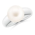 thumbnail image 1 of ANGARA Solitaire Freshwater Cultured Pearl Dome Ring in 14K White Gold for Women | June Birthstone, Birthday, Anniversary, Jewelry Gift for Women | Pearl Ring, 1 of 8