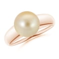 thumbnail image 1 of ANGARA Solitaire Golden South Sea Cultured Pearl Dome Ring in 14K Rose Gold for Women | June Birthstone, Birthday, Anniversary, Jewelry Gift for Women | Pearl Ring, 1 of 8