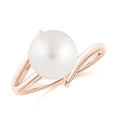 thumbnail image 1 of ANGARA Solitaire South Sea Cultured Pearl Bypass Split Shank Ring in 14K Rose Gold for Women | June Birthstone, Birthday, Anniversary, Jewelry Gift for Women | Pearl Ring, 1 of 8