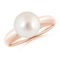 thumbnail image 1 of ANGARA Solitaire South Sea Cultured Pearl Engagement Ring in 14K Rose Gold for Women | June Birthstone, Birthday, Anniversary, Jewelry Gift for Women | Pearl Ring, 1 of 8
