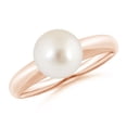 thumbnail image 1 of ANGARA Solitaire South Sea Cultured Pearl Engagement Ring in 14K Rose Gold for Women | June Birthstone, Birthday, Anniversary, Jewelry Gift for Women | Pearl Ring, 1 of 9