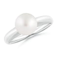 thumbnail image 1 of ANGARA Solitaire South Sea Cultured Pearl Engagement Ring in 14K White Gold for Women | June Birthstone, Birthday, Anniversary, Jewelry Gift for Women | Pearl Ring, 1 of 8
