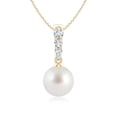 thumbnail image 1 of ANGARA South Sea Cultured Pearl Pendant with Diamonds in 14K Yellow Gold for Women | June Birthstone, Birthday, Anniversary, Jewelry Gift for Women | Pearl Necklace, 1 of 5