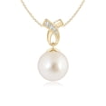 thumbnail image 1 of ANGARA South Sea Cultured Pearl Pendant with Ribbon Bale in 14K Yellow Gold for Women | June Birthstone, Birthday, Anniversary, Jewelry Gift for Women | Pearl Necklace, 1 of 5