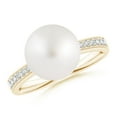 thumbnail image 1 of ANGARA South Sea Cultured Pearl Reverse Tapered Shank Ring in 14K Yellow Gold for Women | June Birthstone, Birthday, Anniversary, Jewelry Gift for Women | Pearl Ring, 1 of 8