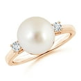thumbnail image 1 of Angara South Sea Cultured Pearl Ring with Diamond Accents in 14K Rose Gold for Women | June Birthstone Jewelry for Her, 1 of 8