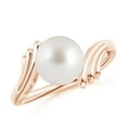 thumbnail image 1 of ANGARA South Sea Cultured Pearl Ring with Wing Motifs in 14K Rose Gold for Women | June Birthstone, Birthday, Anniversary, Jewelry Gift for Women | Pearl Ring, 1 of 9