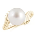 thumbnail image 1 of Angara South Sea Cultured Pearl Ring with Wing Motifs in 14K Yellow Gold for Women | June Birthstone Jewelry for Her, 1 of 8