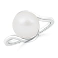 thumbnail image 1 of ANGARA South Sea Cultured Pearl Solitaire Bypass Ring in 14K White Gold for Women | June Birthstone, Birthday, Anniversary, Jewelry Gift for Women | Pearl Ring, 1 of 7