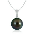 thumbnail image 1 of ANGARA Tahitian Cultured Pearl Pendant with Ornate Bale in 14K White Gold for Women | June Birthstone, Birthday, Anniversary, Jewelry Gift for Women | Pearl Necklace, 1 of 10