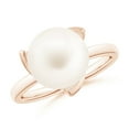 thumbnail image 1 of ANGARA Trillium Freshwater Cultured Pearl Solitaire Ring in 14K Rose Gold for Women | June Birthstone, Birthday, Anniversary, Jewelry Gift for Women | Pearl Ring, 1 of 8