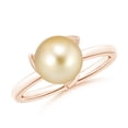 thumbnail image 1 of ANGARA Trillium Golden South Sea Cultured Pearl Solitaire Ring in 14K Rose Gold for Women | June Birthstone, Birthday, Anniversary, Jewelry Gift for Women | Pearl Ring, 1 of 9