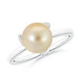 thumbnail image 1 of ANGARA Trillium Golden South Sea Cultured Pearl Solitaire Ring in 14K White Gold for Women | June Birthstone, Birthday, Anniversary, Jewelry Gift for Women | Pearl Ring, 1 of 9