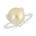thumbnail image 1 of ANGARA Trillium Golden South Sea Cultured Pearl Solitaire Ring in 14K White Gold for Women | June Birthstone, Birthday, Anniversary, Jewelry Gift for Women | Pearl Ring, 1 of 8