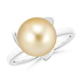 thumbnail image 1 of ANGARA Trillium Golden South Sea Cultured Pearl Solitaire Ring in 14K White Gold for Women | June Birthstone, Birthday, Anniversary, Jewelry Gift for Women | Pearl Ring, 1 of 8