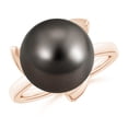 thumbnail image 1 of Angara Trillium Tahitian Cultured Pearl Solitaire Ring in 14K Rose Gold for Women | June Birthstone Jewelry for Her, 1 of 8