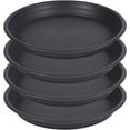 thumbnail image 1 of Angde 5” x 15” Round Black Plastic Plant Saucer with Drainage Holes (4 Count), 1 of 7