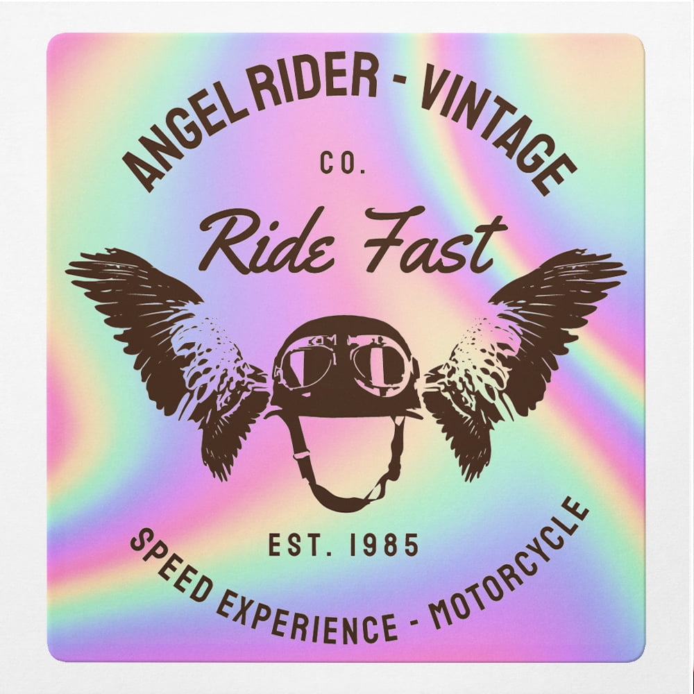 Angdest Club Holographic Decal Stickers Of Angle Rider Vintage Premium ...