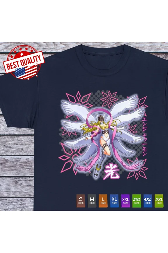 Ange womon T Shirt Tee 90s Anime Clothing Cosplay Manga Japanese Waifu