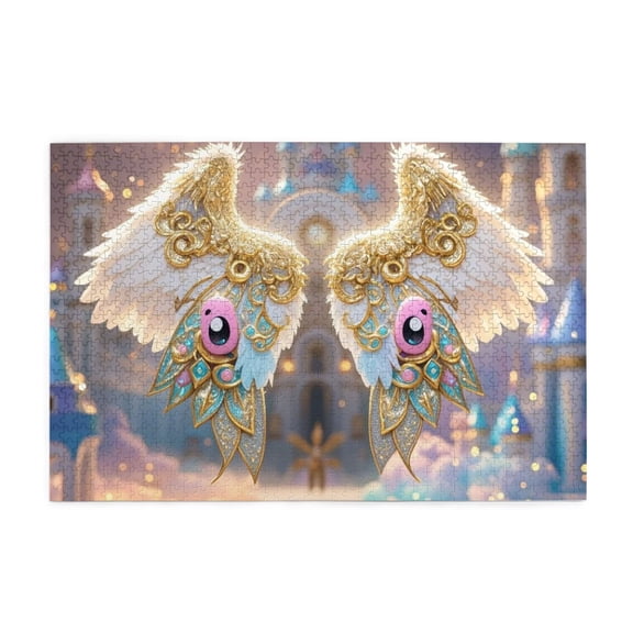 Angel 1000-Piece Adult Puzzle,Golden Wings Adult High-Difficulty Challenge Puzzle Puzzle Games